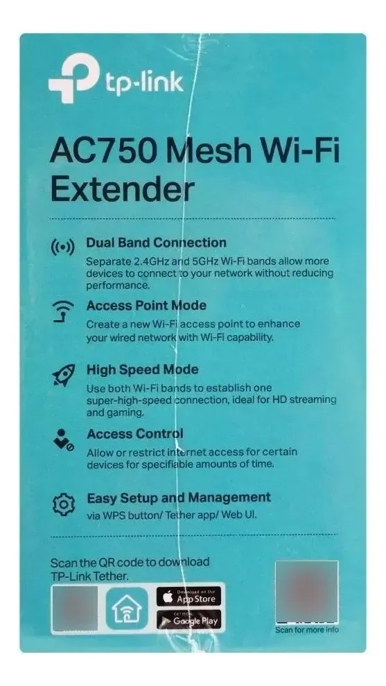 Repetidor Extensor Wifi Mesh Tp-link Re200 Ac750 2.4 / 5ghz