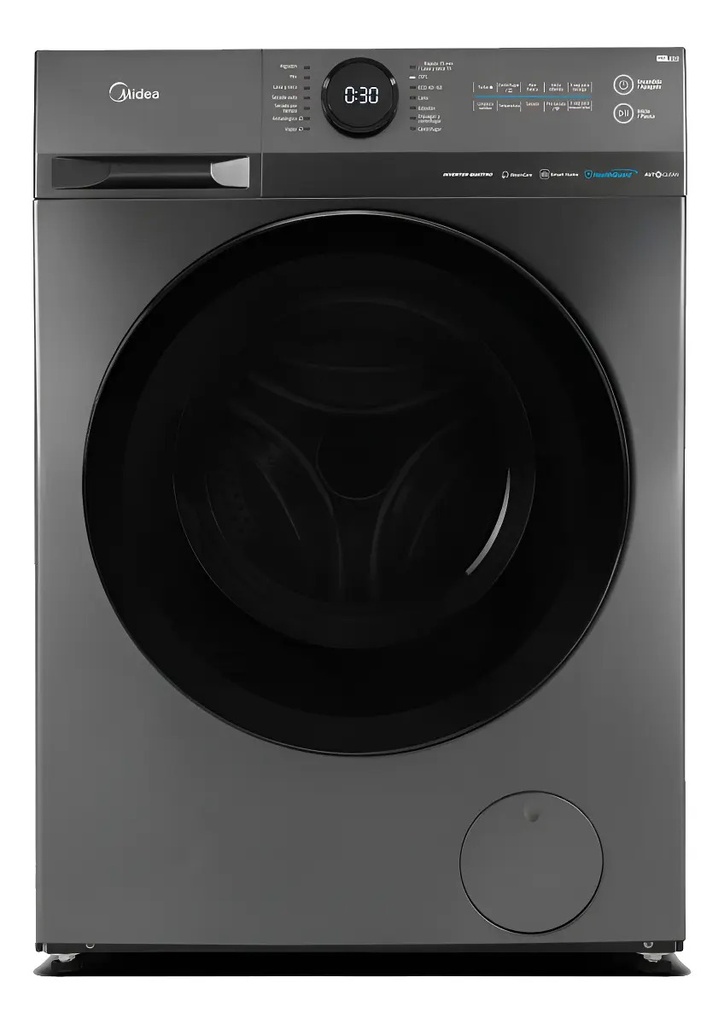 Lavasecarropas Midea Inverter 8 Kg Mf200d80wb/t Gris Oscuro Gris Oscuro