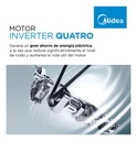 Lavasecarropas Midea Inverter 8 Kg Mf200d80wb/t Gris Oscuro Gris Oscuro