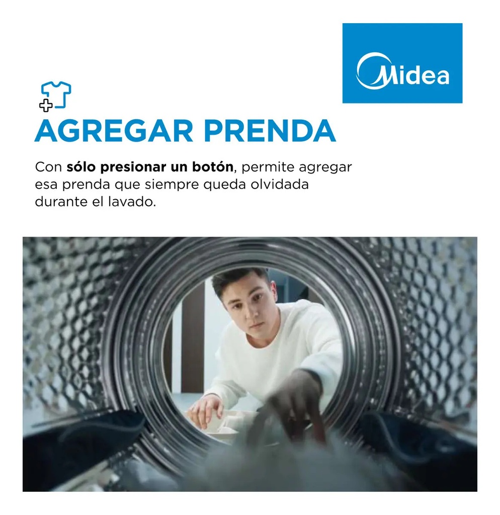 Lavasecarropas Midea Inverter 8 Kg Mf200d80wb/t Gris Oscuro Gris Oscuro