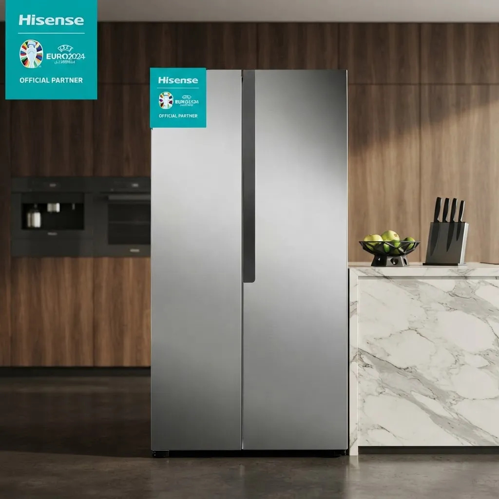 Refrigeradora Hisense 428lt Side By Side Rs3p428neda Gris Gris