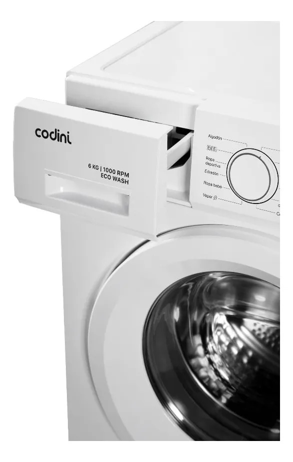 Lavarropas Codini 6kg Inverter Aiaff6010b Blanco