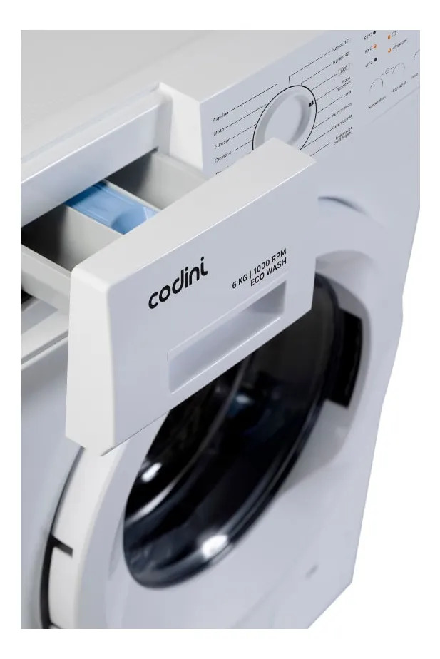 Lavarropas Codini 6kg Inverter Aiaff6010b Blanco