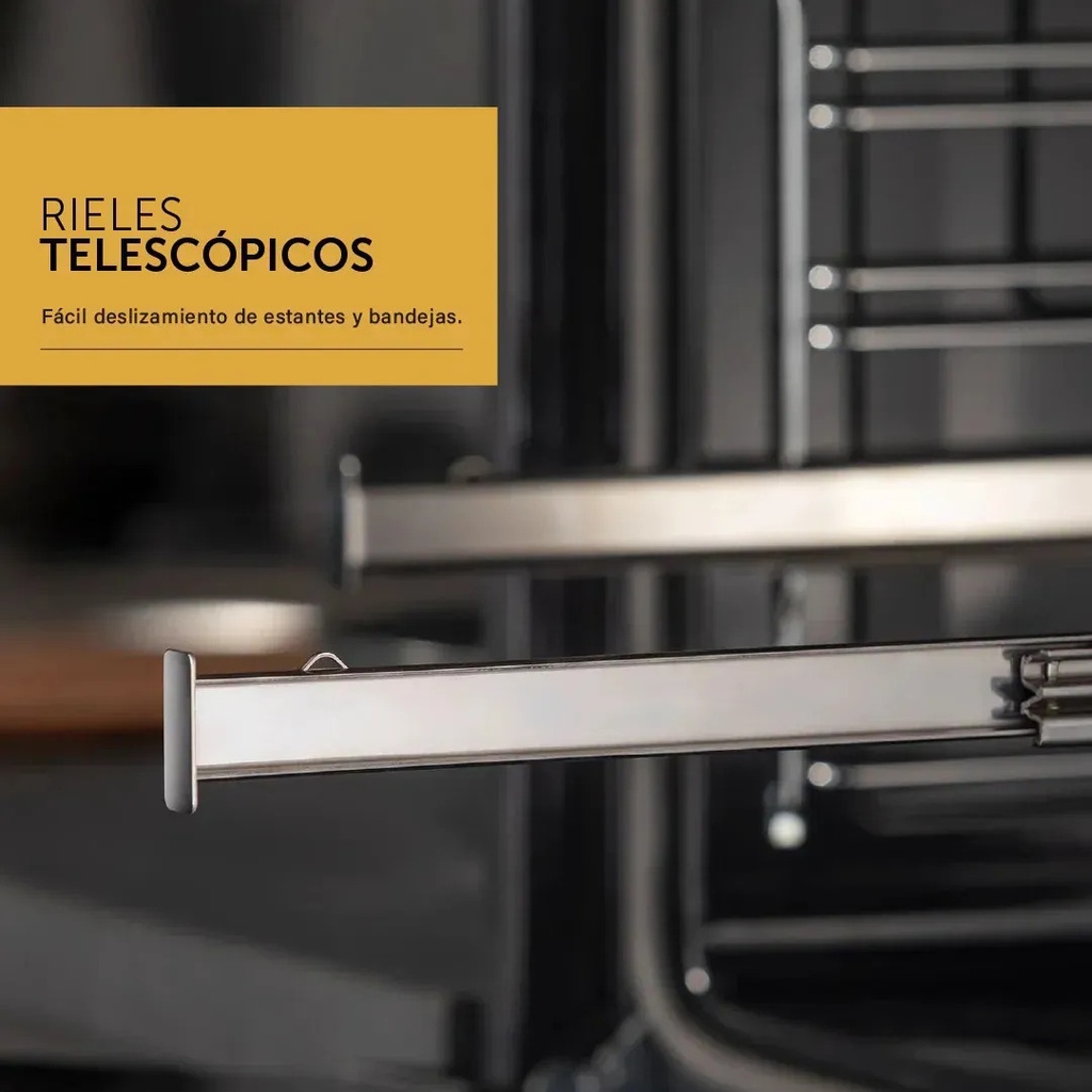 Horno Eléctrico Empotrable Vondom Wifi Pirolítico 133l Negro