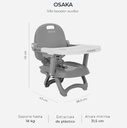 SILLA DE COMER OSAKA BOOSTER SL008-GRIS
