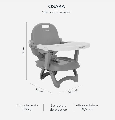 SILLA DE COMER OSAKA BOOSTER SL008-ROSA
