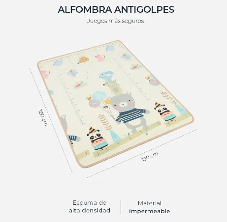 ALFOMBRA ANTIGOLPES CARESTINO 120X180 OSO AL121