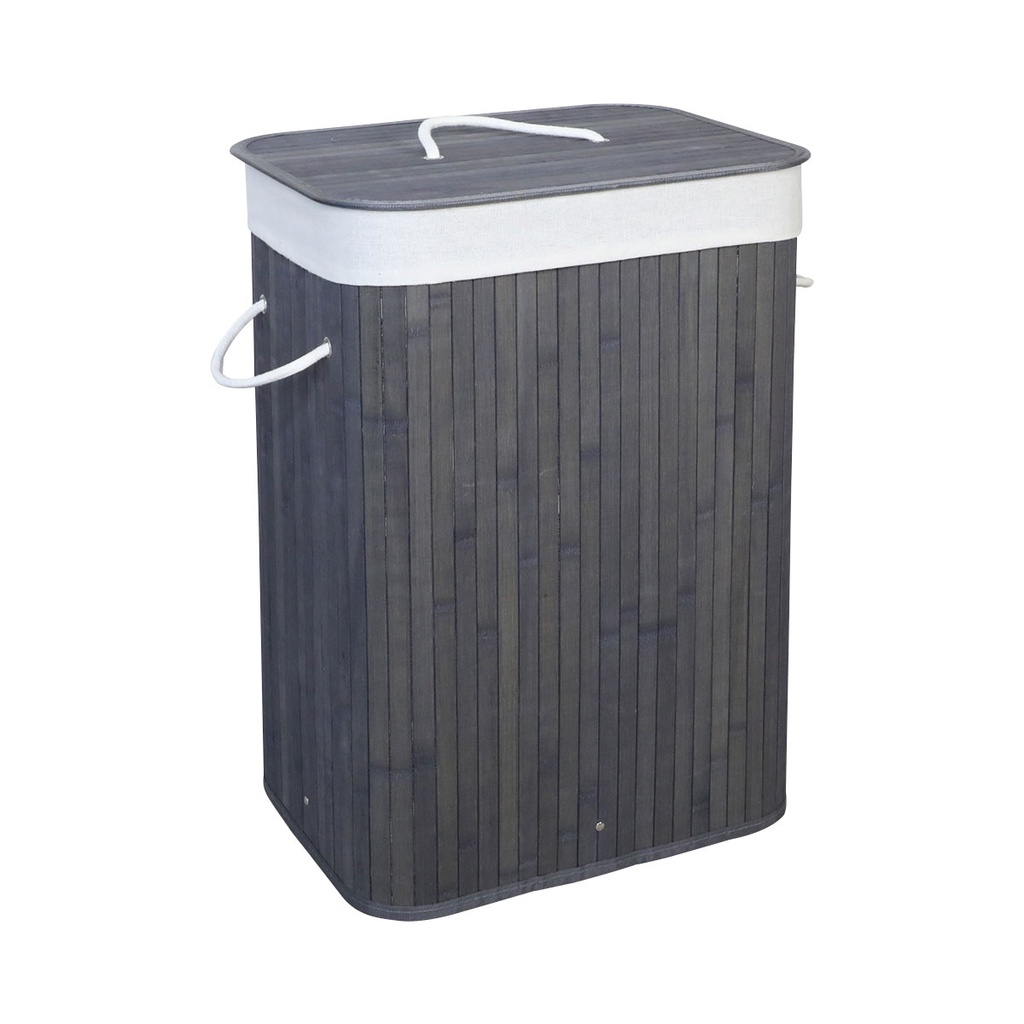 CESTO PLEGABLE BAMBU VONNE ORG116 RECTANGULAR GRIS