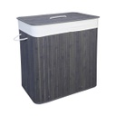CESTO DOBLE PLEGABLE BAMBU VONNE ORG117 RECTANGULAR GRIS