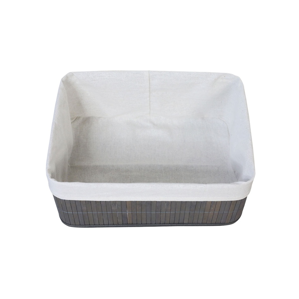 CESTO PLEGABLE BAMBU VONNE ORG118 38CM X 28CM X 16CM GRIS