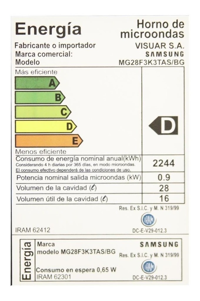 Microondas Grill 28l Samsung Mg28f3k3t
