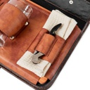 SET ASADO BODELO VASO VIDRIO MARRON
