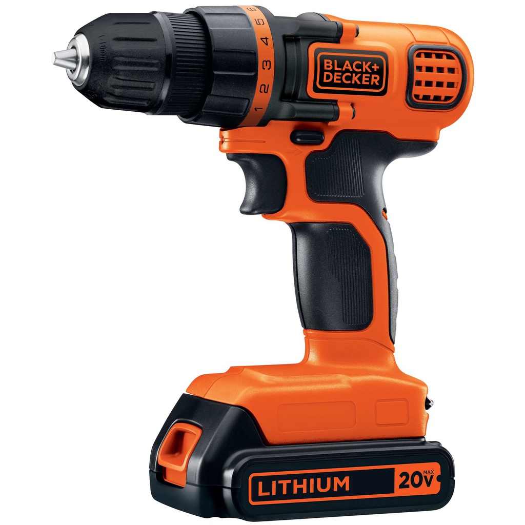 TALADRO ATORNILLADOR B&amp;D 20 V C/MALETA 650 RPM LD120KA