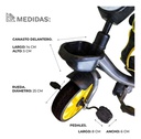 TRICICLO BABYMOVIL TZT60 CON LUZ CON CAPOTA, MANIJA