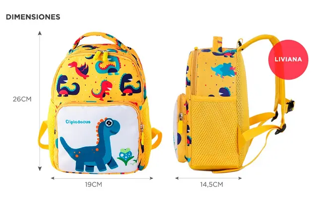 MOCHILA GADNIC DINOSAURIOS MOCH060A