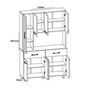 KIT COCINA ORLANDI PREMIUM JACARANDA 1.20 CM COD 651