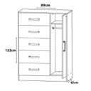CHIFONIER ORLANDI C/MET 0.90 VENECIA 3414