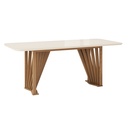 MESA HENN ADRIANA SC46-127 2.00 C/VIDRIO NATURAL/OFF WHITE