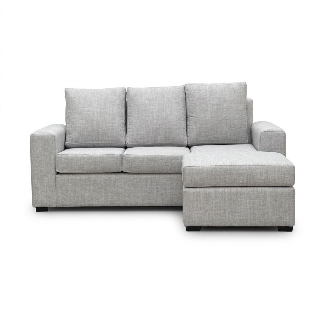 SOFA ESQUINERO REVERSIBLE 200X173 LINO GRIS MEDIO 