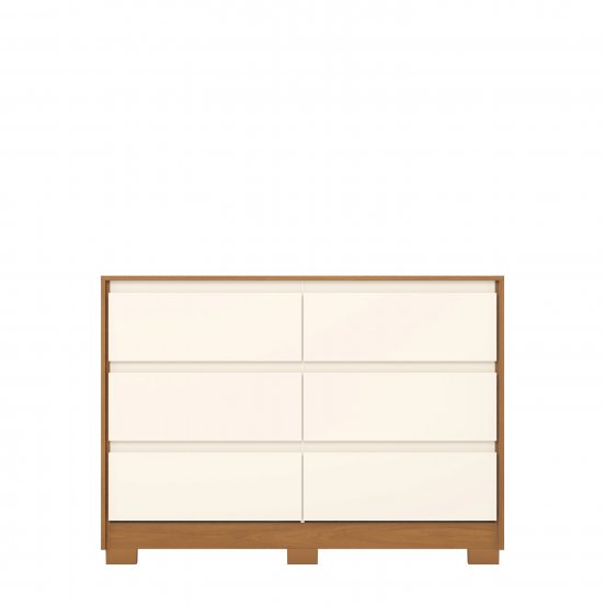 COMODA HENN RAVENNA D737-221 6 CAJONES CINAMOMO/OFF WHITE 