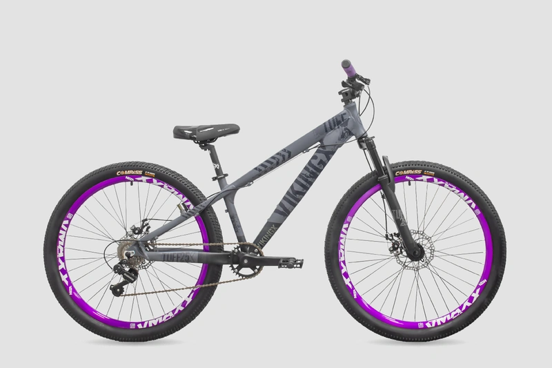 BICICLETA VIKINGX JUMP TUFF 25 R26 7V GRIS NEGRO NEGRO 0018858 