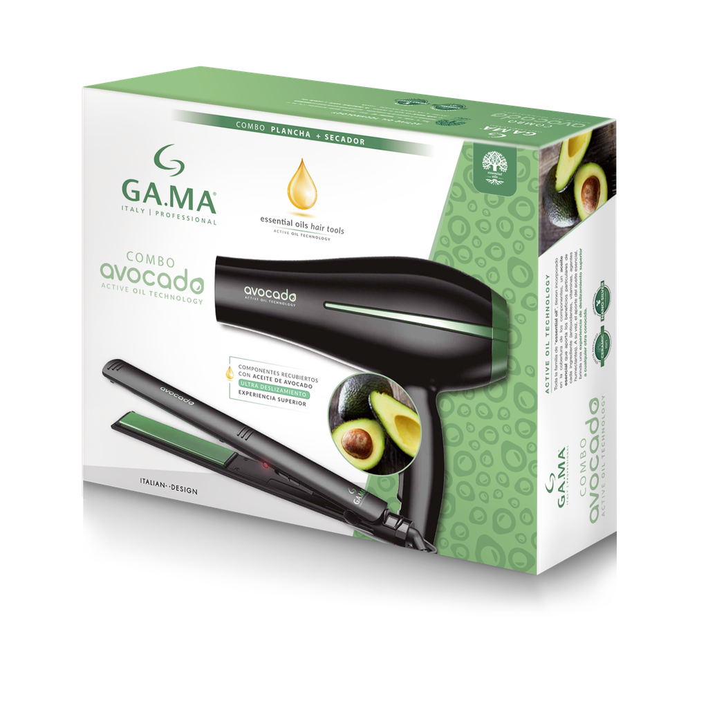 COMBO GAMA SECADOR Y PLANCHA ELEGANCE AVOCADO 