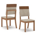 SILLA HENN MILLA PLUS X2 S37-535 NATURAL/CORANO CARAMELO/CREMA