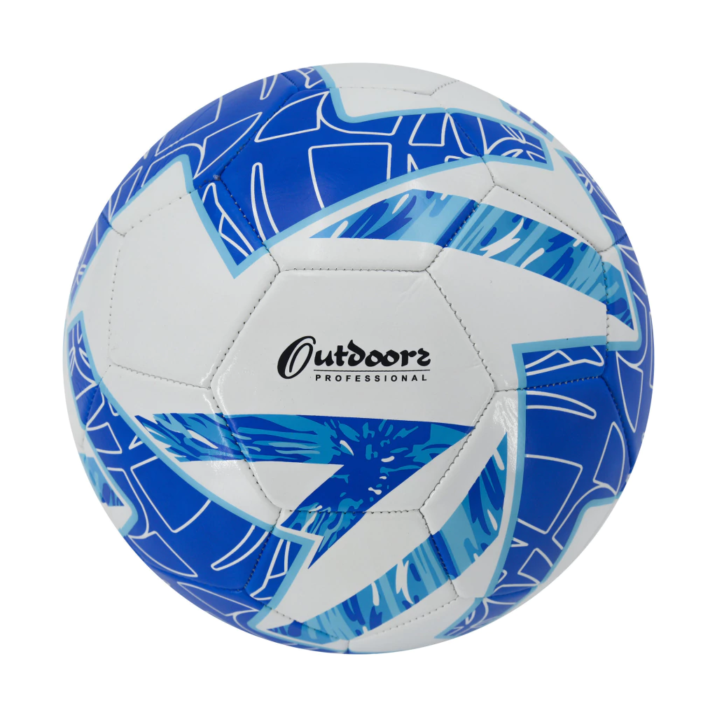 PELOTA DE FUTBOL N5 OUTDOORS PROFESSIONAL VOLT CELESTE Y AZUL PVC 03357