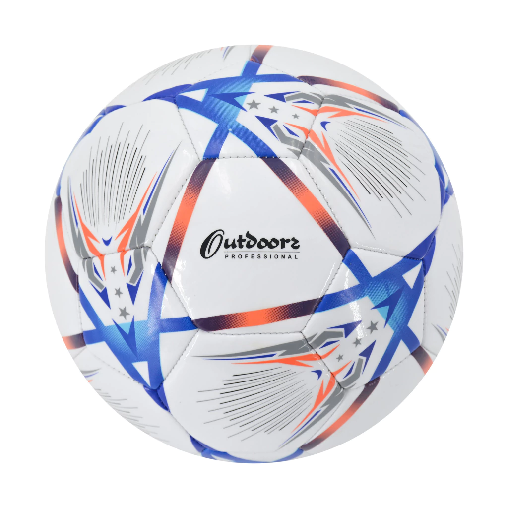 PELOTA DE FUTBOL N5 OUTDOORS PROFESSIONAL FURY NARANJA Y BLANCO PVC 03362