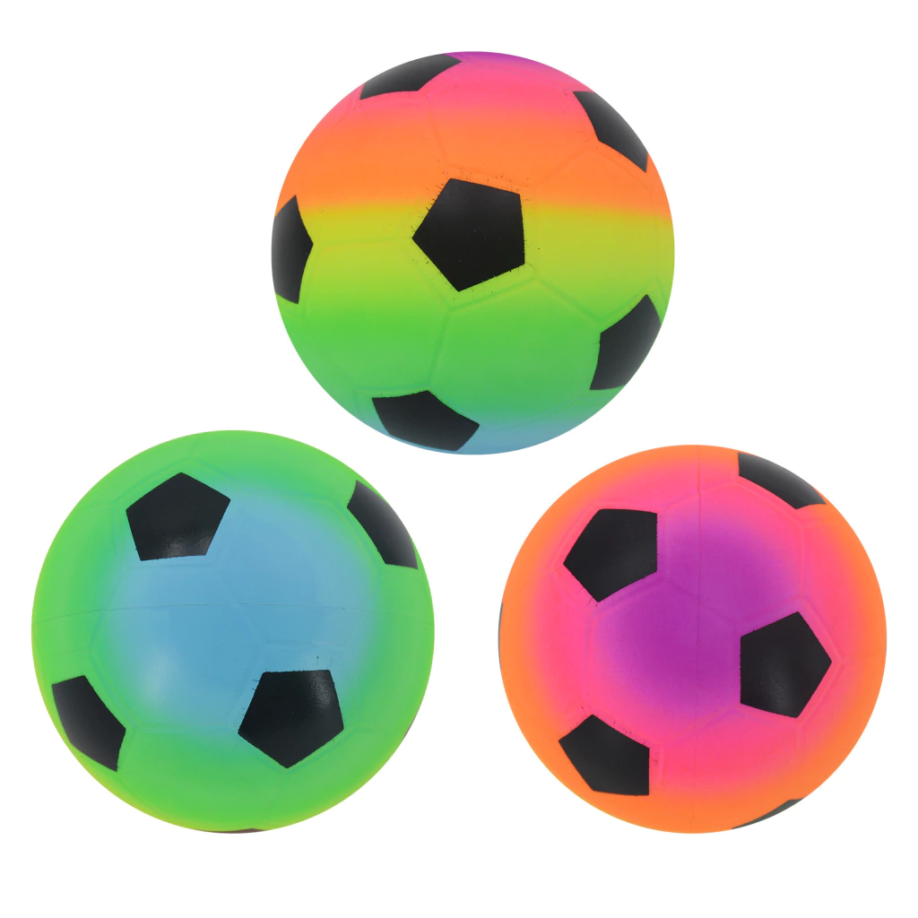 PELOTA DE FUTBOL MULTICOLOR GOMA CON LED 