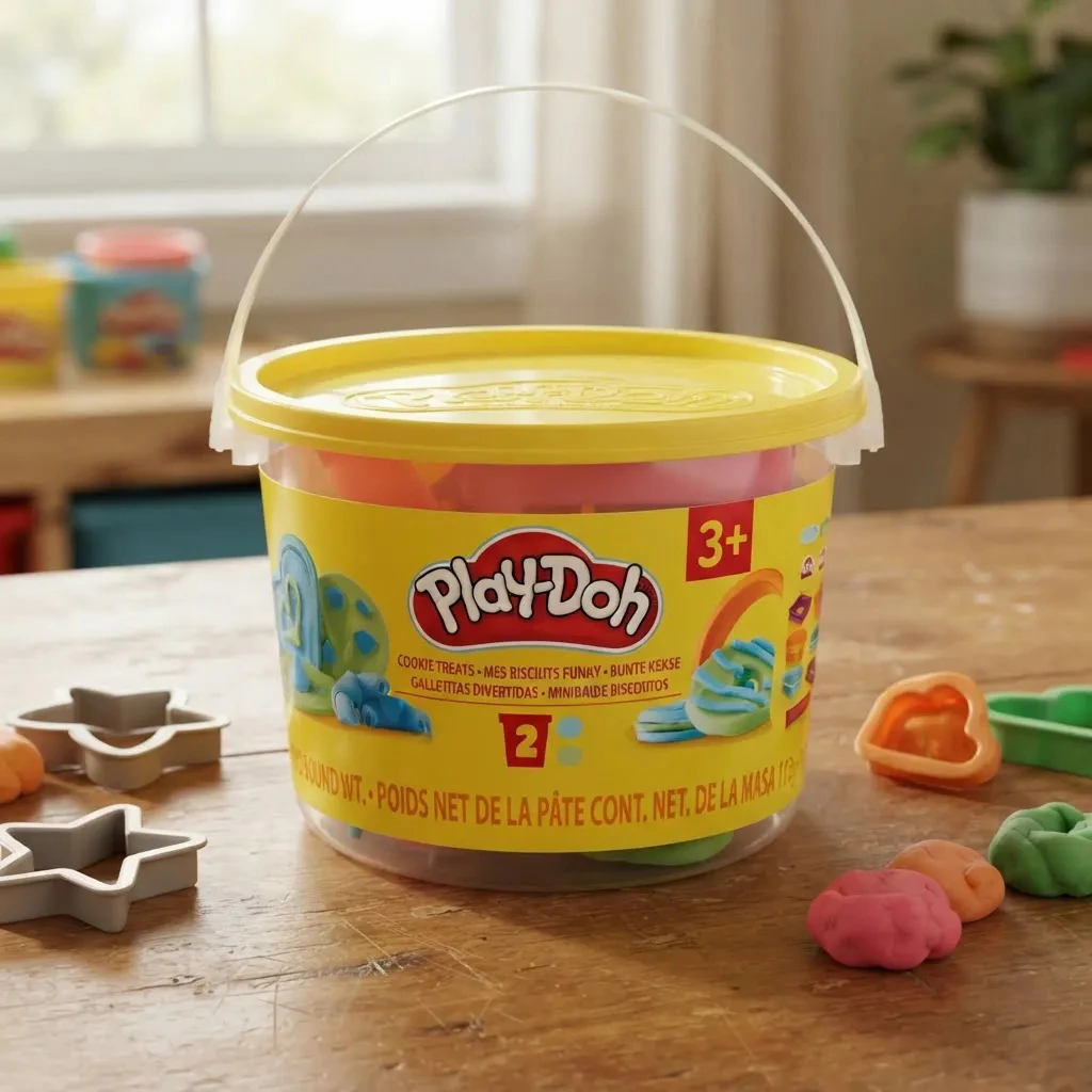MINI BALDE PLAY DOH 2 POTES DE MASA + ACCESORIOS 