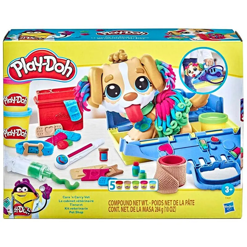 KIT DE MASAS PLAYDOH CARE N CARRY VET VETERINARIO