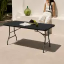 MESA PLASTICA PLEGABLE PICNIC GARDEN LIFE 150 X 70 NEGRO T404001