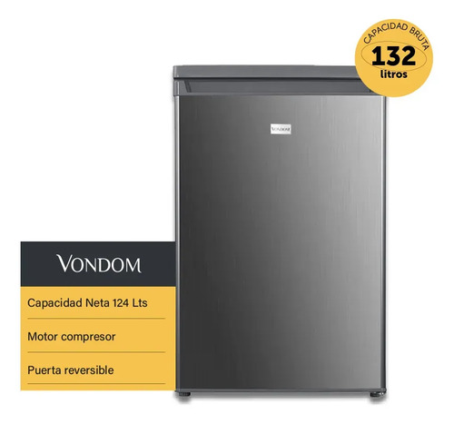 HELADERA VONDOM HEL55 132LTS ACERO INOX