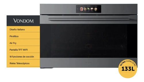 HORNO ELECTRICO EMPOTRABLE VONDOM PIROLITICO WIFI TNC90HE-2