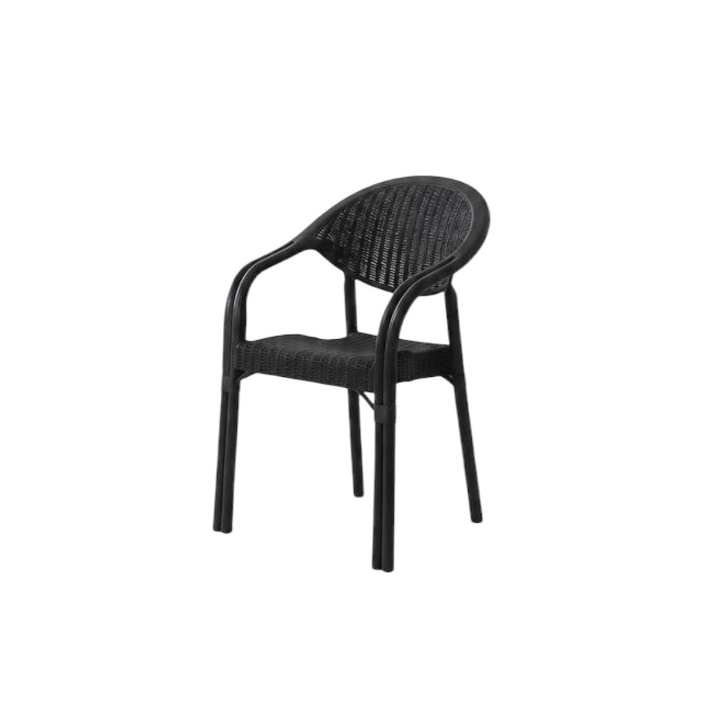 SILLA DE JARDIN BAMBO B018 SIMIL RATAN NEGRO