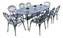 JUEGO DE JARDIN CHATEAUX X 8 SILLONES NEGRO PELTRE