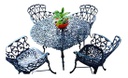 JUEGO JARDIN BOSTON X 4 SILLONES NEGRO