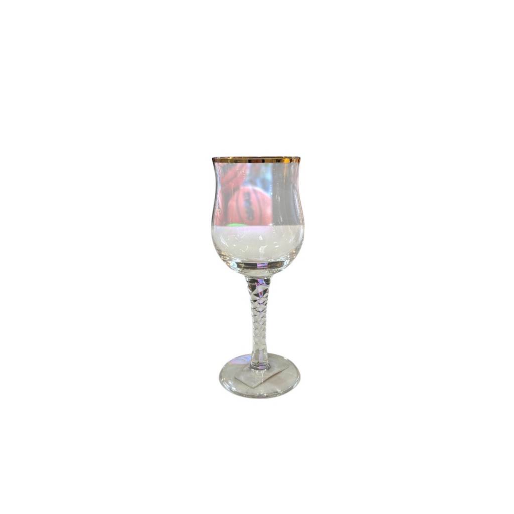 COPA VINO CRISTAL PIE TALLADO c/u