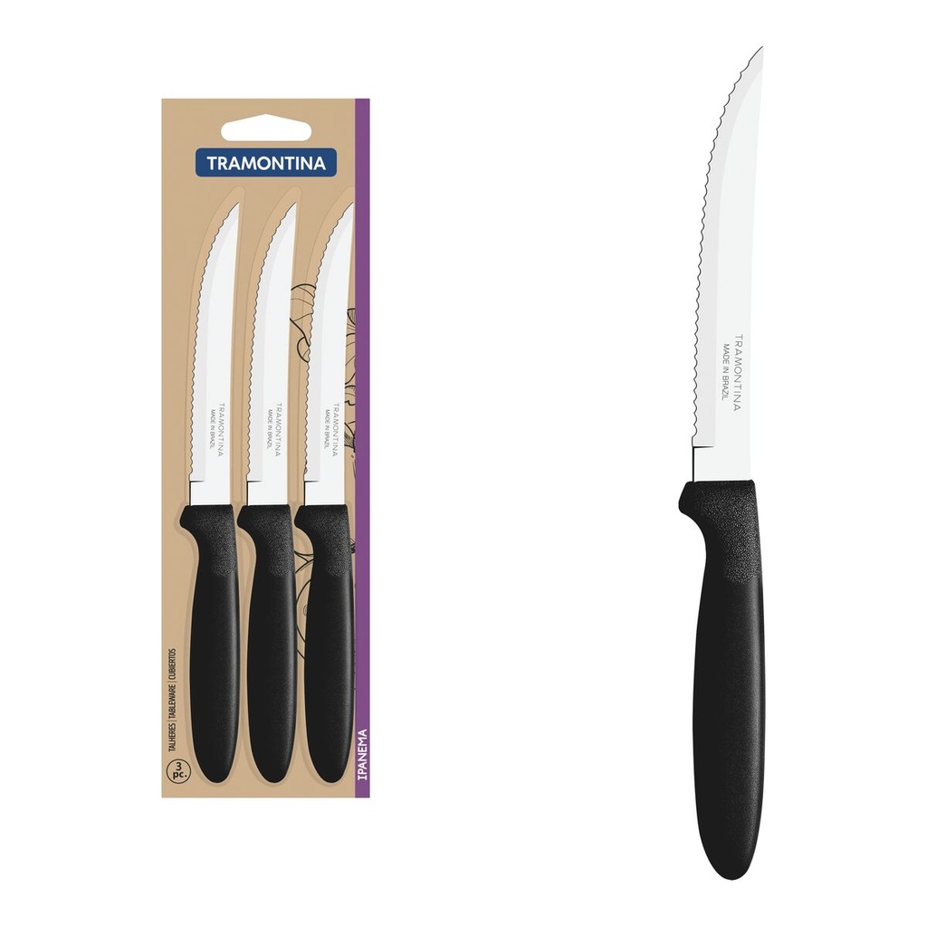 CUCHILLO TRAMONTINA IPANEMA 23360/305 NEGRO