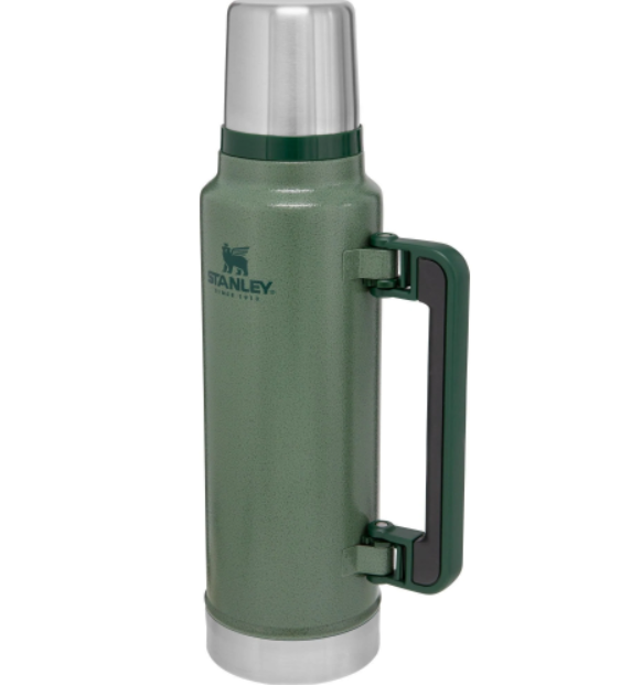 TERMO STANLEY CLASSIC 1,3L CON MANIJA Y PICO CEBADOR VERDE