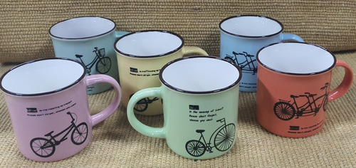 TAZA/JARRO DIBUJO BICICLETA