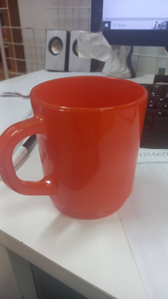 JARRO VIDRIO MUG NARANJA 265 CC 17344