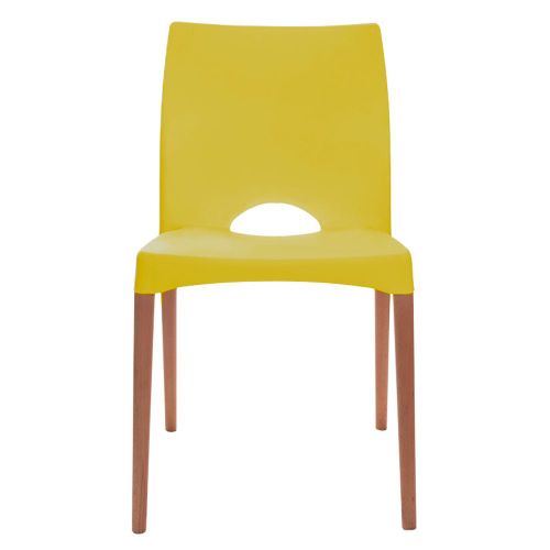 SILLA CANNES MOSTAZA PATA MADERA 39/F903045
