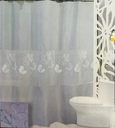 CORTINA DE BAÑO BORDADA 180X180CM