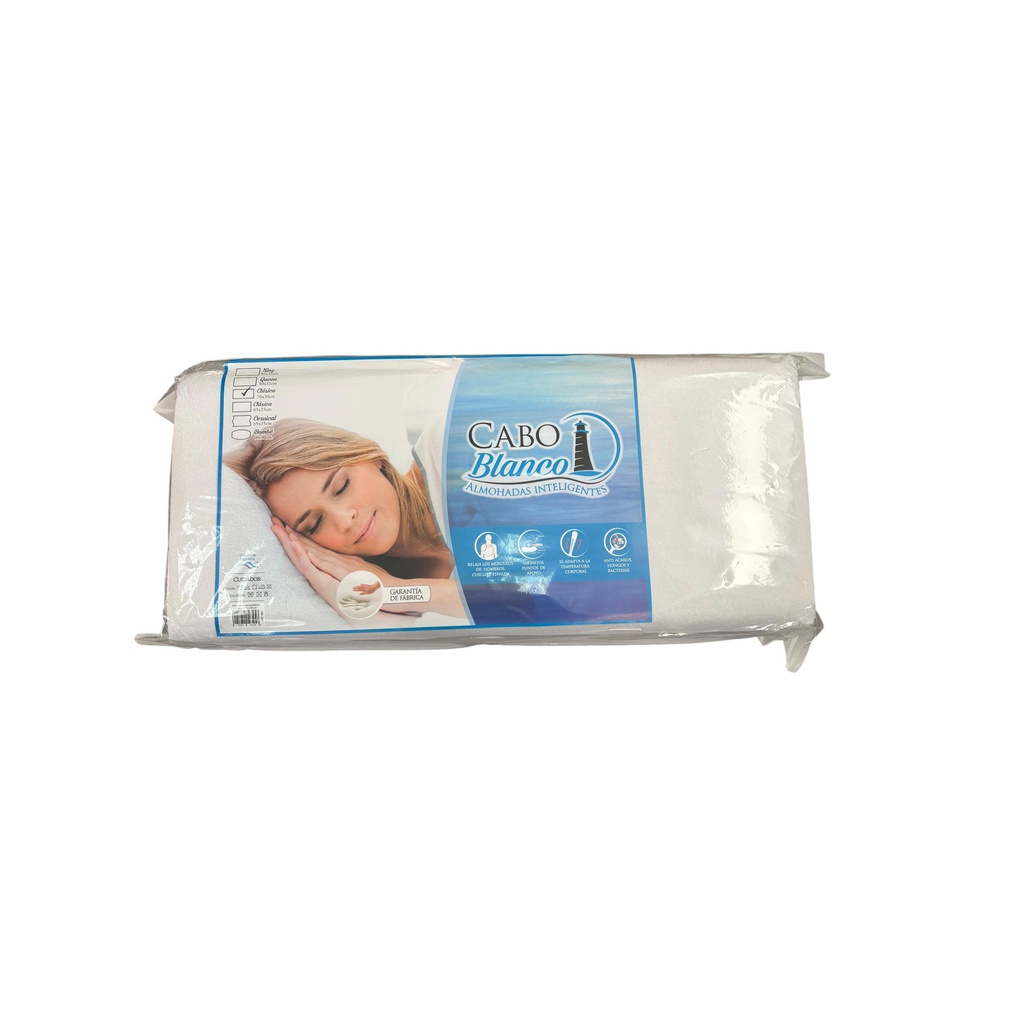 ALMOHADA CABO BLANCO VISCO ELASTICA 70X30 1001