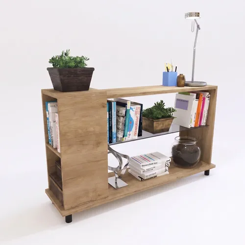 MESA DE ARRIME DELOS CON ESTANTE DE VIDRIO DL 875/1 NEBRASKA