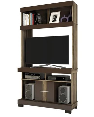 RACK TV JADE DELOS PTAS CORR ESPACIO LED CAP/EBANO