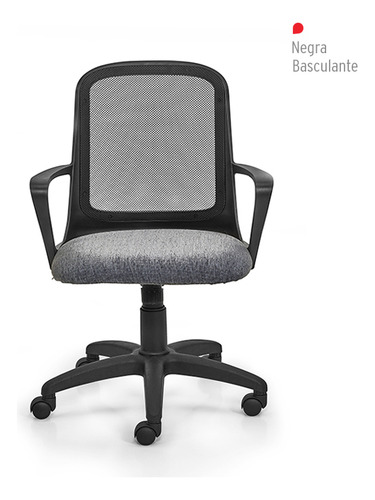 SILLA PORTANTINO FRESA 711420 NEGRA CUEROTEX GRIS