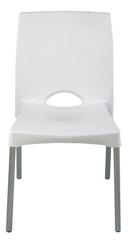 SILLA BOSTON PATAS DE ALUMINIO BLANCA